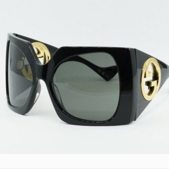 AUTH NEW GUCCI WRAP BLACK SUNGLASSES SZ XL NWT - Picture 1 of 9